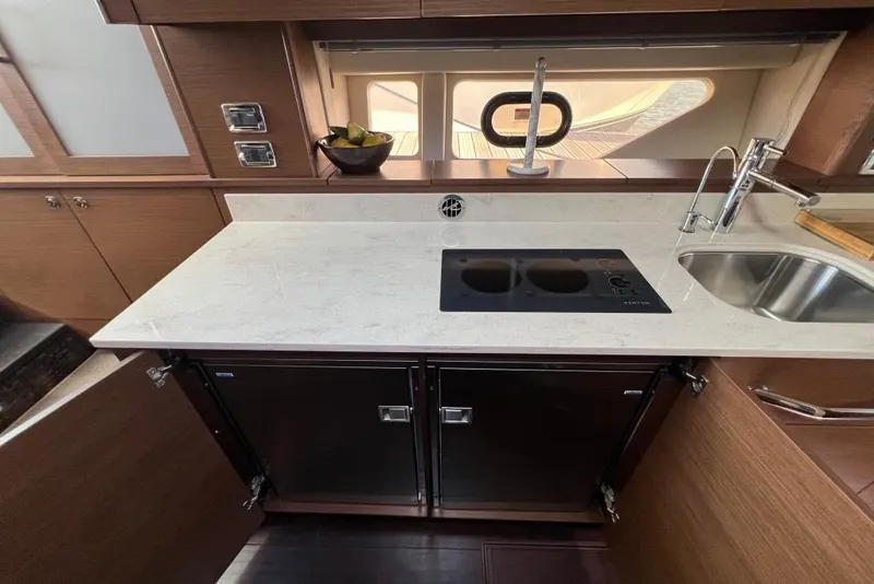 Slide: The Image of Luxurious bathroom in 2013 Sea Ray 540 Sundancer yacht with modern fixtures and elegant design. - 27