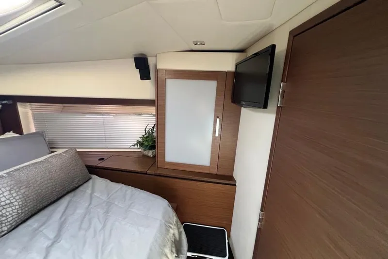 Slide: The Image of Luxurious bathroom in 2013 Sea Ray 540 Sundancer yacht with modern shower and elegant fixtures. - 30