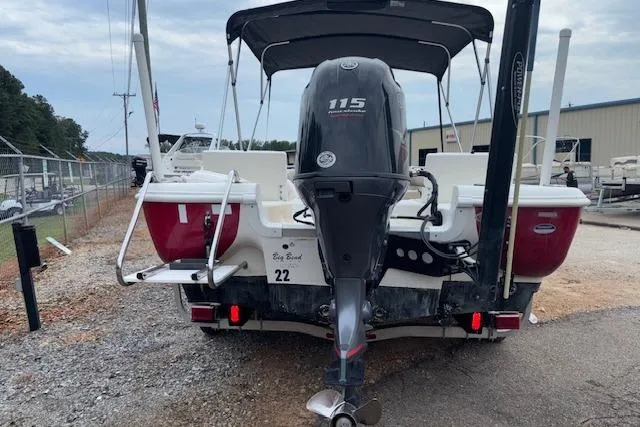 Slide: The Image of Rear view of 2011 NauticStar 210 Coastal boat with 115 HP outboard motor. - 4