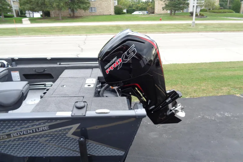 Slide: The Image of 2026 Lund 1775 Adventure Sport boat with Mercury Pro XS outboard motor. - 9