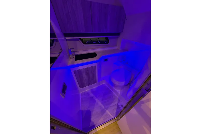 Slide: The Image of 2023 Formula 400 Super Sport Crossover interior with modern lighting and sleek design. - 31