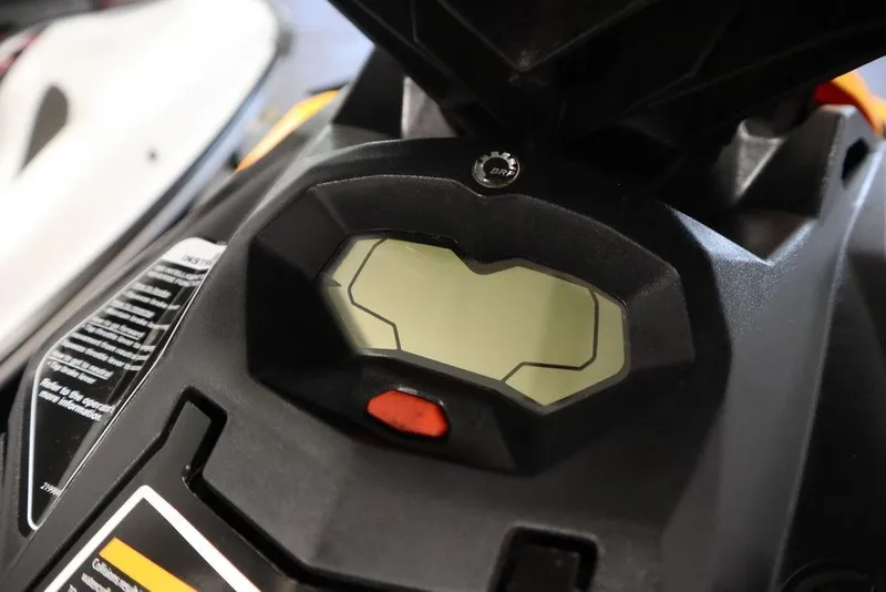 Slide: The Image of 2015 Sea-Doo Spark dashboard close-up with digital display and controls. - 31