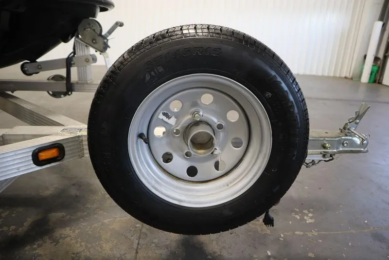 Slide: The Image of Trailer wheel for 2015 Sea-Doo Spark for 3, featuring a sturdy metal rim. - 35