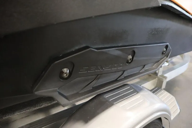 Slide: The Image of 2015 Sea-Doo Spark for 3 on trailer, close-up of side panel detailing. - 36