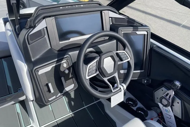 Slide: The Image of 2025 Supra SV 575 dashboard with modern steering wheel and digital displays. - 4