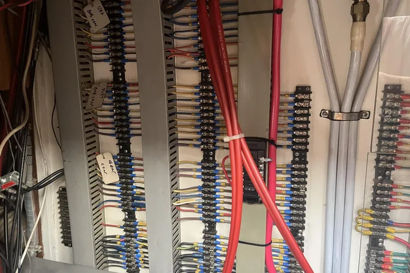 Slide: The Image of Electrical panel with color coded wiring. - 20