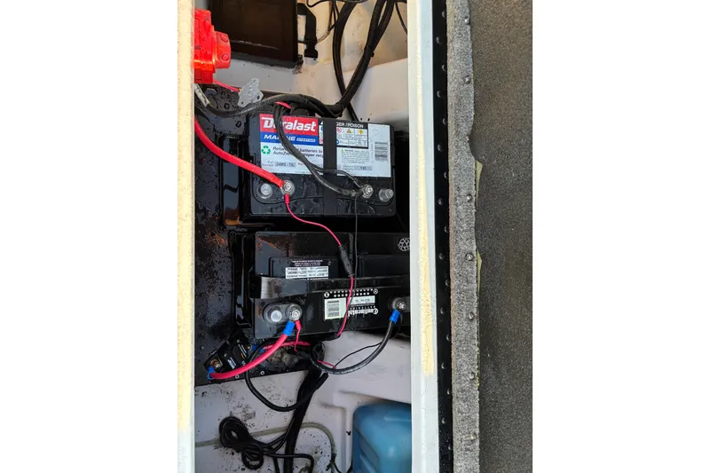 Slide: The Image of 2016 Nitro Z18 boat interior with dual seats and steering console. - 16