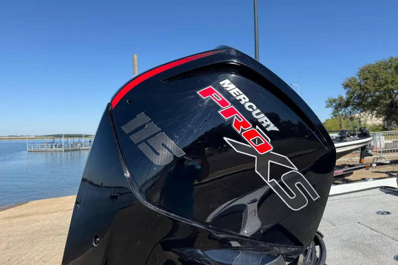 Slide: The Image of Close-up of a 2016 Nitro Z18 Pro boat propeller on a trailer. - 42