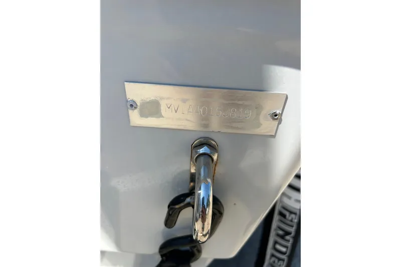 Slide: The Image of 2019 Pathfinder 2600 HPS boat identification plate with engraved serial number. - 12