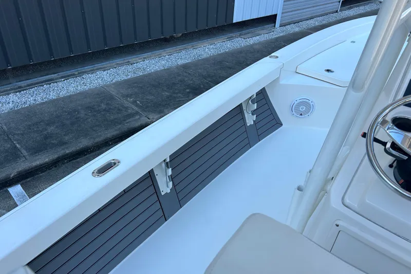 Slide: The Image of 2019 Pathfinder 2600 HPS boat interior with sleek design and modern features. - 26