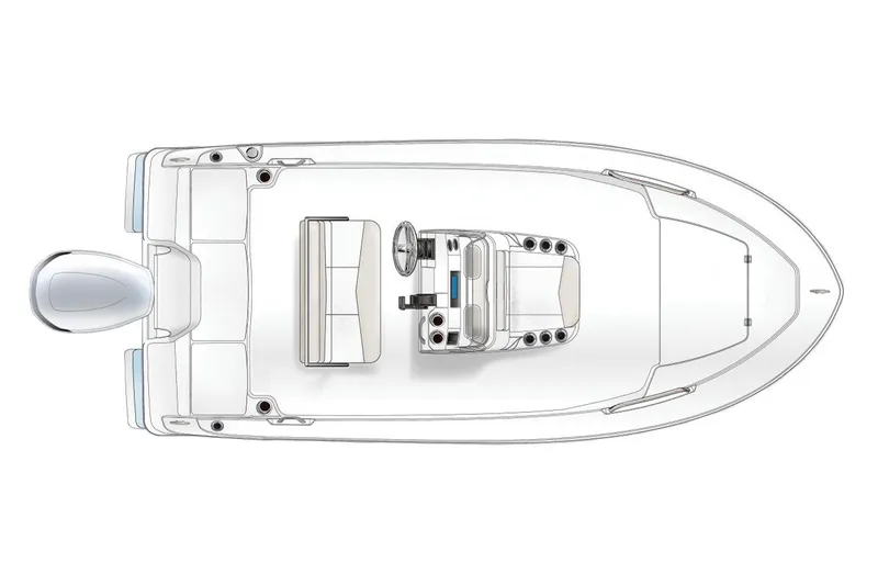 Slide: The Image of Manufacturer Provided Image: Top view of 2016 Robalo R160 Center Console boat layout. - 3