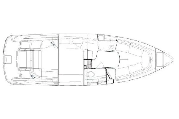 Slide: The Image of Floor plan of a 2012 Formula 350 Sun Sport boat, showcasing interior layout. - 41