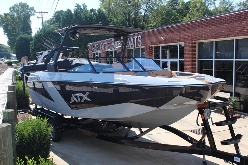 The Image of 2026 ATX Surf Boats 22 Type-S displayed outside dealership. - 1