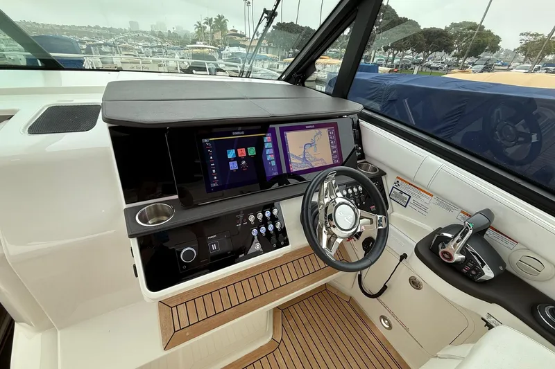 Slide: The Image of Electrical control panel inside 2023 Sea Ray Sundancer 320 Coupe yacht. - 60