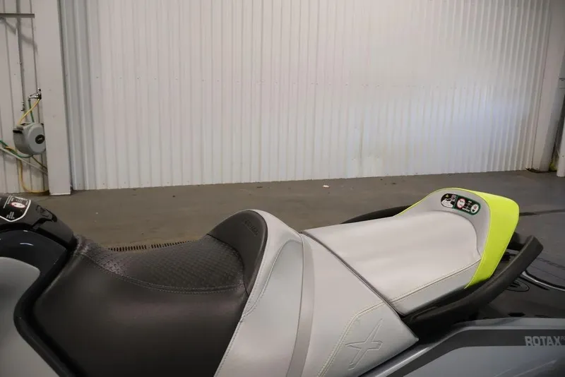 Slide: The Image of 2026 Sea-Doo RXT-X 325 jet ski seat, featuring sleek design and vibrant accents. - 17