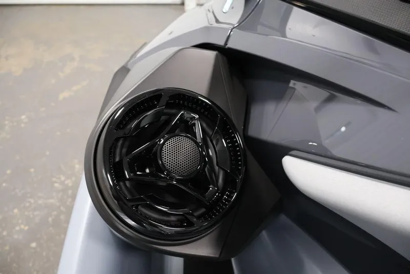 Slide: The Image of Close-up of 2026 Sea-Doo RXT-X 325 speaker detail, showcasing sleek design and modern technology. - 20