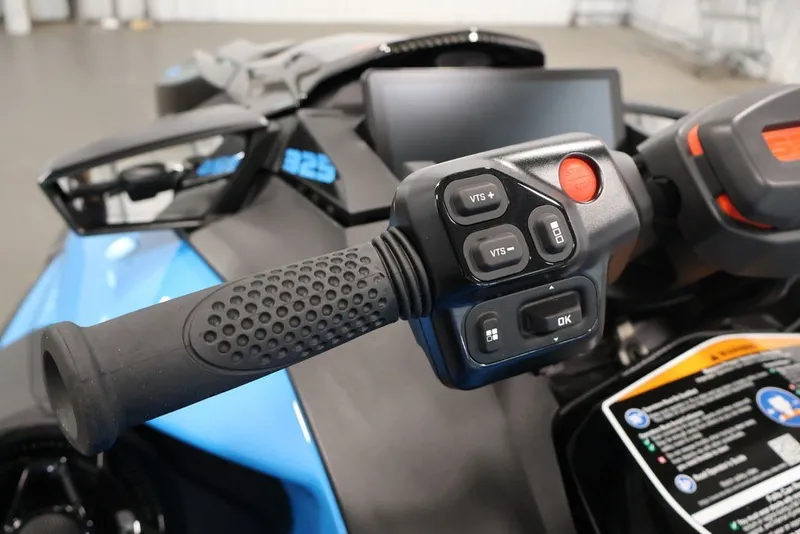 Slide: The Image of Close-up of 2026 Sea-Doo RXP-X 325 handlebar controls and grip. - 20