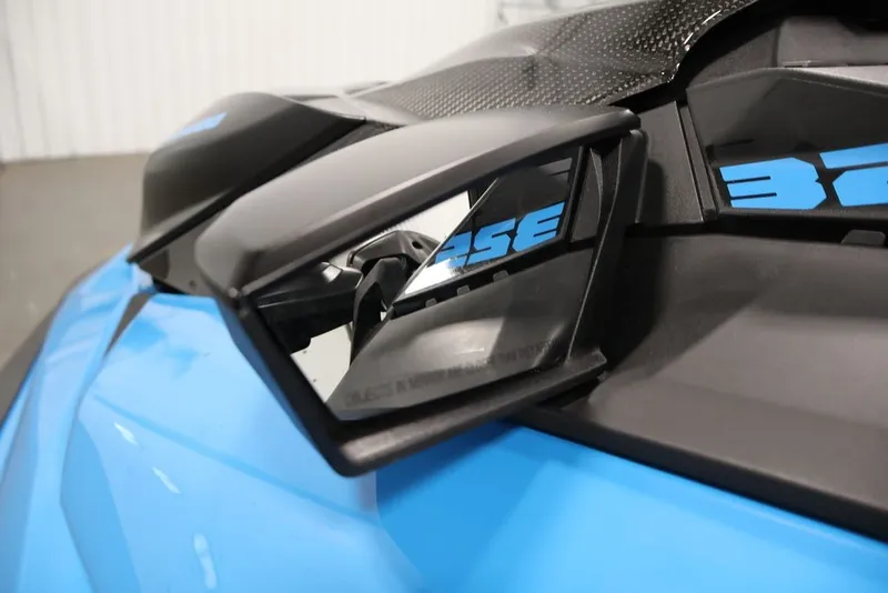 Slide: The Image of 2026 Sea-Doo RXP-X 325, close-up of sleek blue and black design details. - 17
