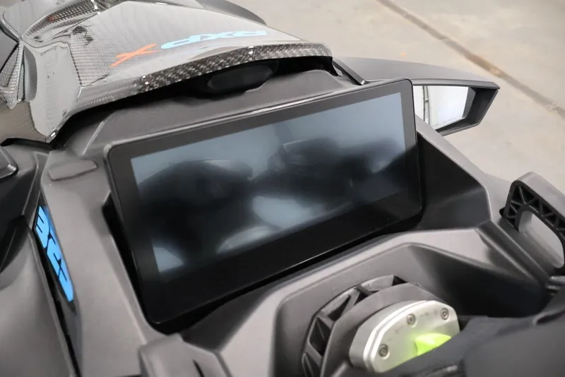 Slide: The Image of 2026 Sea-Doo RXP-X 325 dashboard with digital display and sleek design. - 18