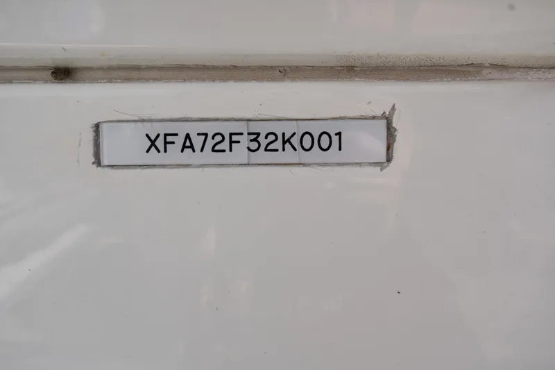 Slide: The Image of Hull identification number on 2001 Ferretti Yachts 72. - 12