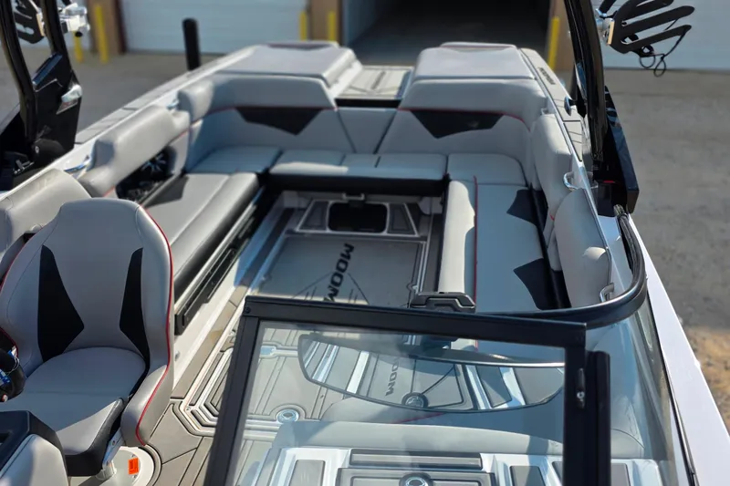 Slide: The Image of 2020 Moomba Makai boat interior with spacious seating and modern design. - 28