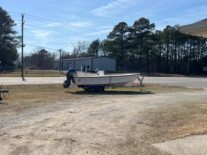 Slide: The Image of C-Hawk 22 Center Console boat on trailer, 2025 model. - 15
