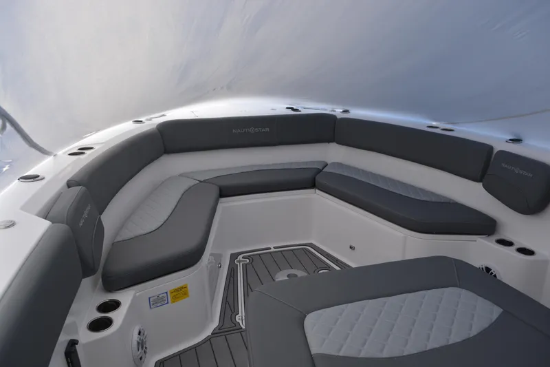Slide: The Image of Storage compartment of 2026 NauticStar 332 Offshore boat with equipment and accessories. - 15