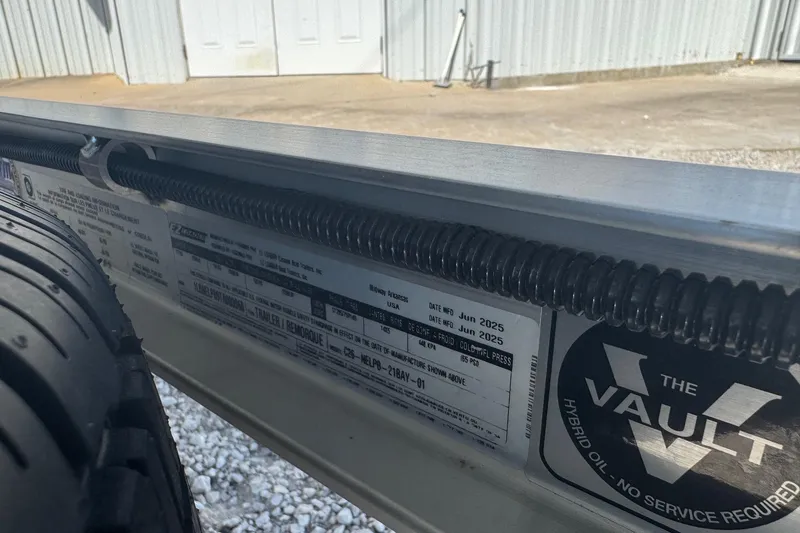 Slide: The Image of Close-up of a G3 21GX 2026 trailer label with tire and "The Vault" logo. - 11