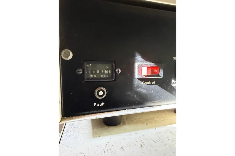 Slide: The Image of Control panel of 1988 Ocean Alexander 42' with hour meter and fault indicator. - 57