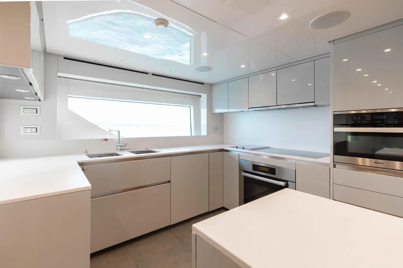 Slide: The Image of Modern helm station of 2016 Sanlorenzo SD126 yacht with advanced navigation systems. - 24