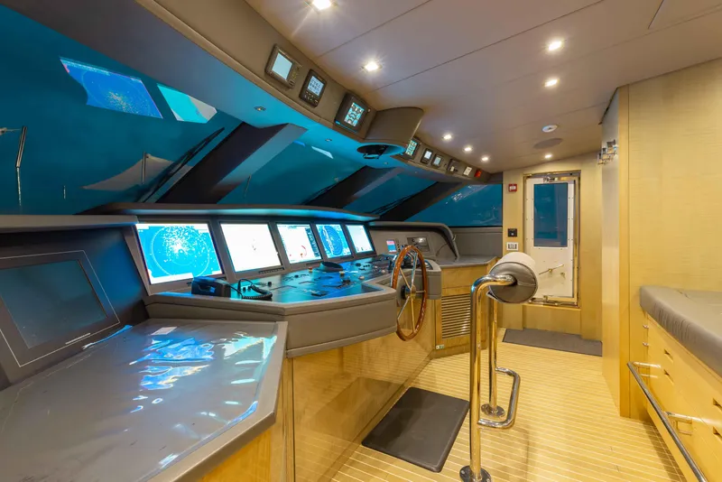 Slide: The Image of Luxurious interior of 2016 Sanlorenzo SD126 yacht with ocean view. - 25