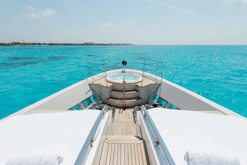 Slide: The Image of Luxurious deck of 2016 Sanlorenzo SD126 yacht with ocean view. - 32