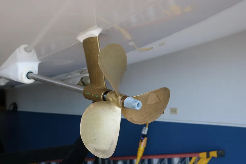Slide: The Image of Propeller of 2026 Jeanneau Sun Odyssey 415 sailboat, close-up view. - 5