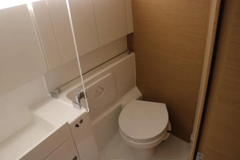 Slide: The Image of Modern bathroom interior on 2026 Jeanneau Sun Odyssey 415 yacht. - 36