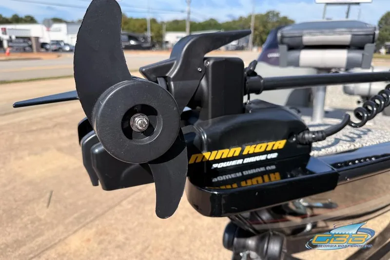Slide: The Image of Minn Kota Power Drive V2 motor on 2015 Tracker Super Guide V-16 SC boat. - 5