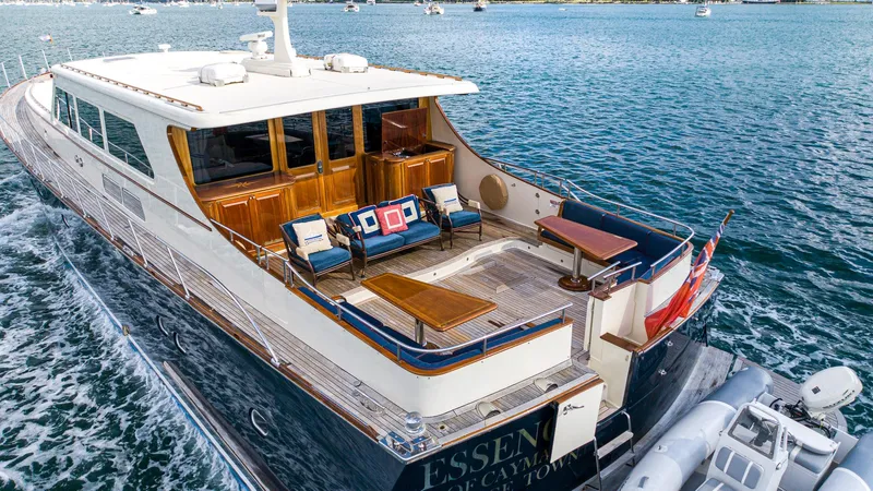 Slide: The Image of Luxurious 2006 Vicem 85 Classic yacht cruising on serene waters. - 15