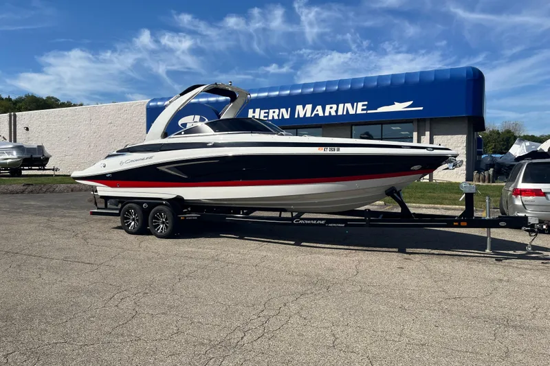 The Image of 2021 Crownline 290 SS boat on trailer at Hern Marine dealership. - 0