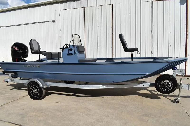 Slide: The Image of 2026 Lowe Roughneck RX2070 CC, Heavy Duty Edition, close-up of boat detail. - 6