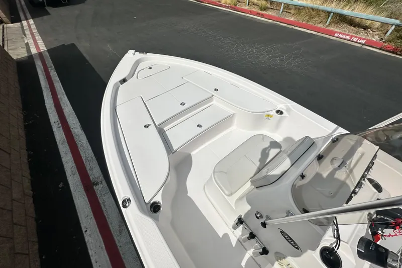 Slide: The Image of 2020 Blue Wave 2000 Classic boat console with speaker and rod holders. - 8