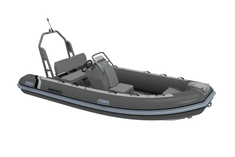 The Image of Manufacturer Provided Image: 2025 Highfield Classic 420 inflatable boat, gray, side view. - 0