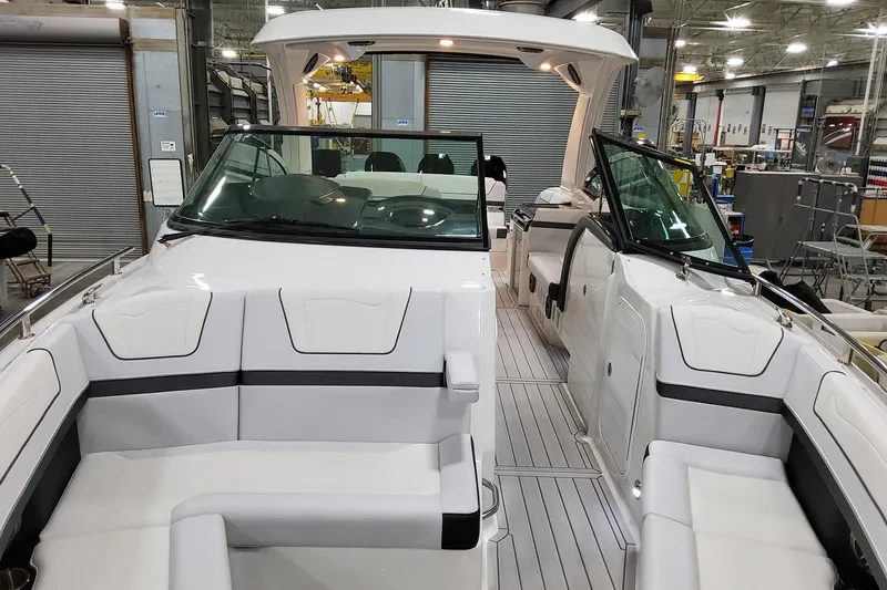 Slide: The Image of 2026 Formula 350 Crossover Bowrider OB interior with sleek seating and modern design. - 50