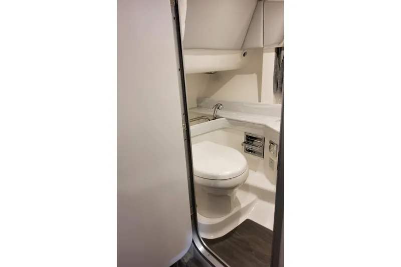 Slide: The Image of 2026 Formula 350 Crossover Bowrider OB bathroom interior with modern fixtures. - 61