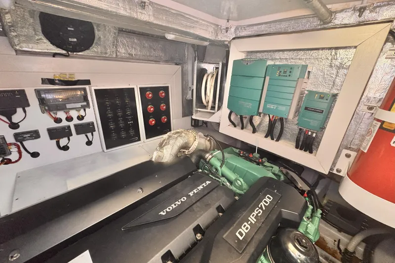 Slide: The Image of Engine room of 2021 OKEAN FB Motor Yacht with Volvo Penta D8-IPS700 engine. - 31