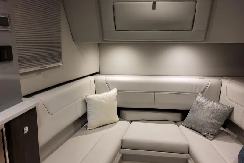 Slide: The Image of Luxurious interior of 2026 Formula 380 Super Sport Crossover OB with plush seating and cushions. - 106