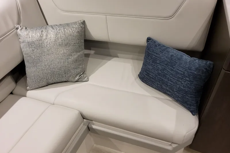 Slide: The Image of Luxury seating with cushions in 2026 Formula 380 Super Sport Crossover OB boat. - 113