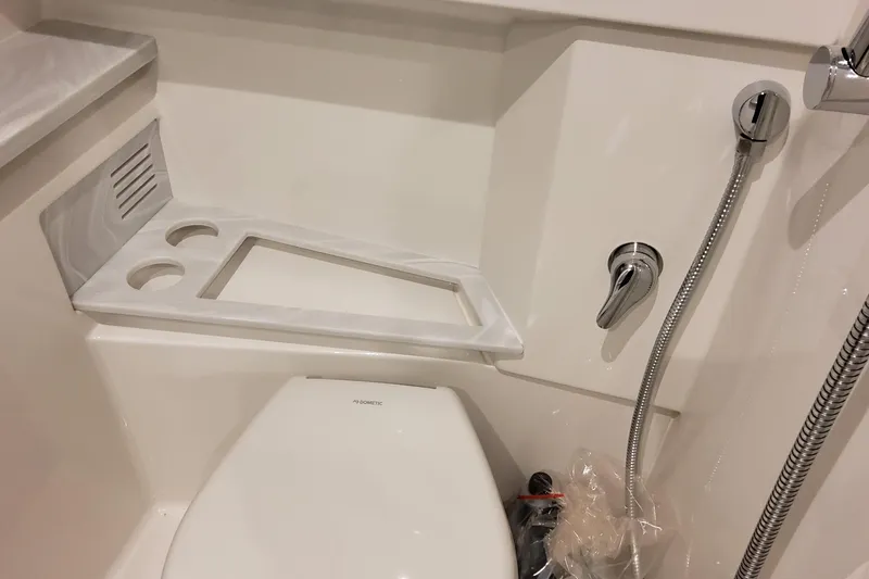 Slide: The Image of Modern bathroom in 2026 Formula 380 Super Sport Crossover OB boat. - 123