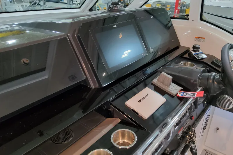 Slide: The Image of 2026 Formula 380 Super Sport Crossover OB dashboard with modern controls and displays. - 71