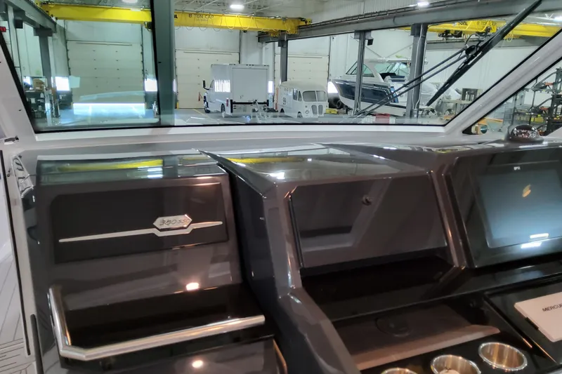 Slide: The Image of Interior view of 2026 Formula 380 Super Sport Crossover OB in a workshop setting. - 73