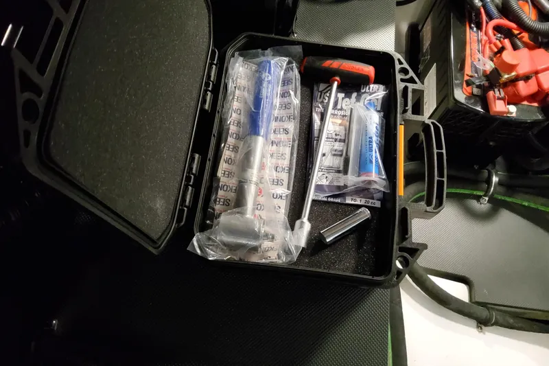 Slide: The Image of Tool kit inside a Formula 380 Super Sport Crossover OB, 2026 model. - 77