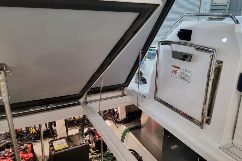 Slide: The Image of Engine compartment of 2026 Formula 380 Super Sport Crossover OB, showcasing mechanical components. - 91